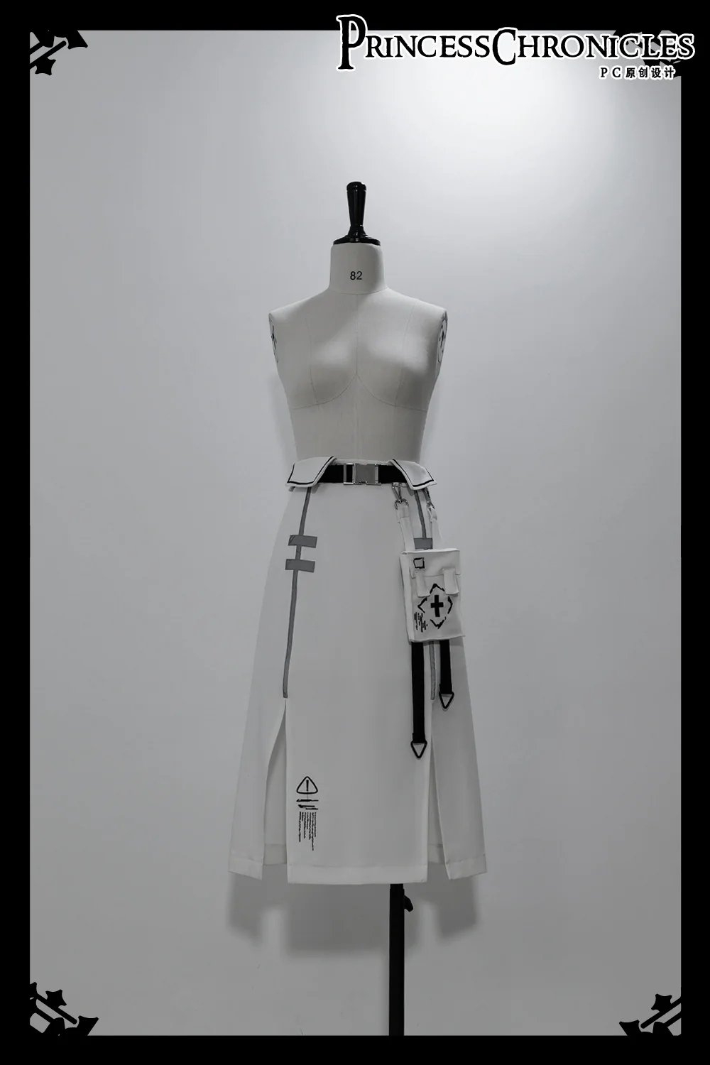 Dry sea and Ashlar - Techwear-inspired White Cloak Set - Image 36