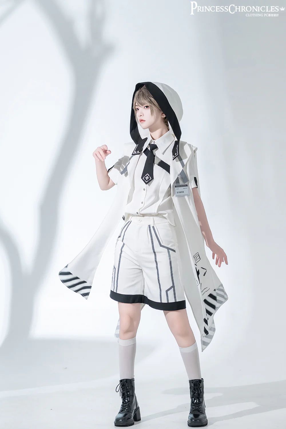 Dry sea and Ashlar - Handsome Futuristic Style White Short Set - Image 11