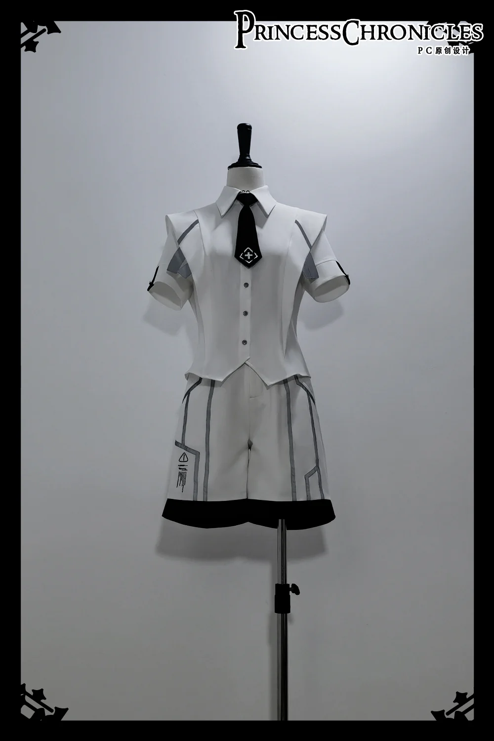 Dry sea and Ashlar - Handsome Futuristic Style White Short Set - Image 26