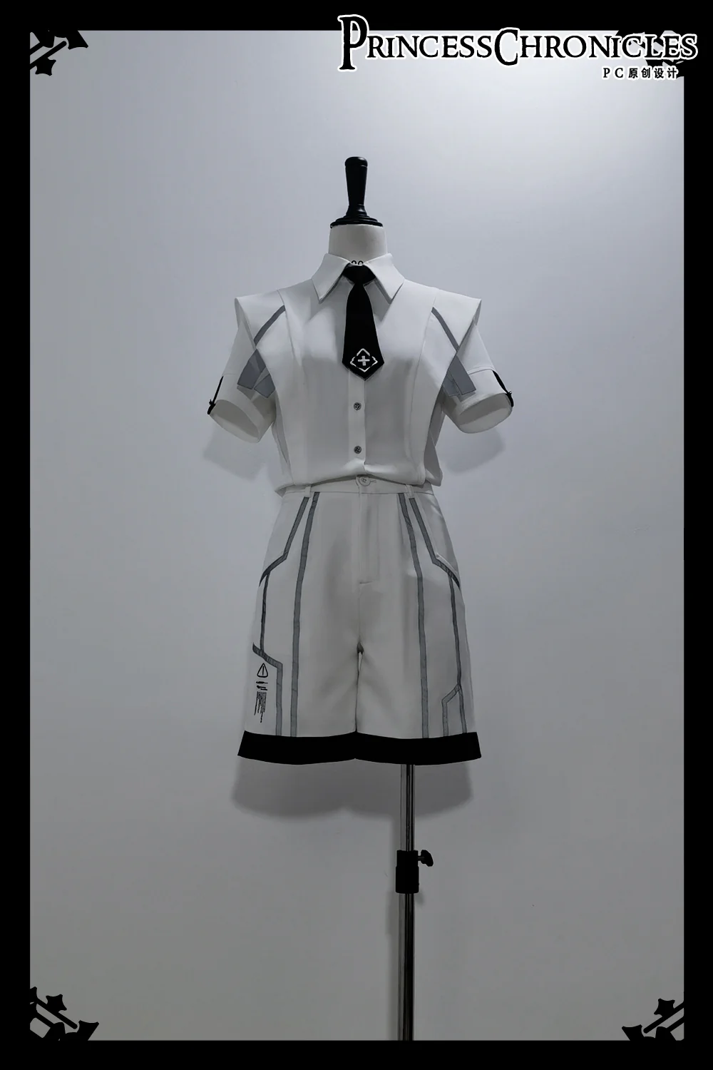 Dry sea and Ashlar - Handsome Futuristic Style White Short Set - Image 28