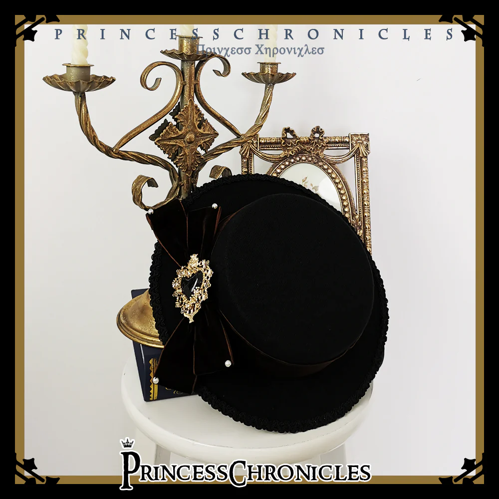 Elegant Lolita Bow Flat Bonnet Handmade - Image 12