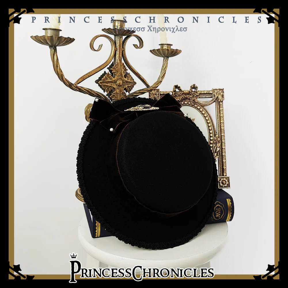 Elegant Lolita Bow Flat Bonnet Handmade - Image 13
