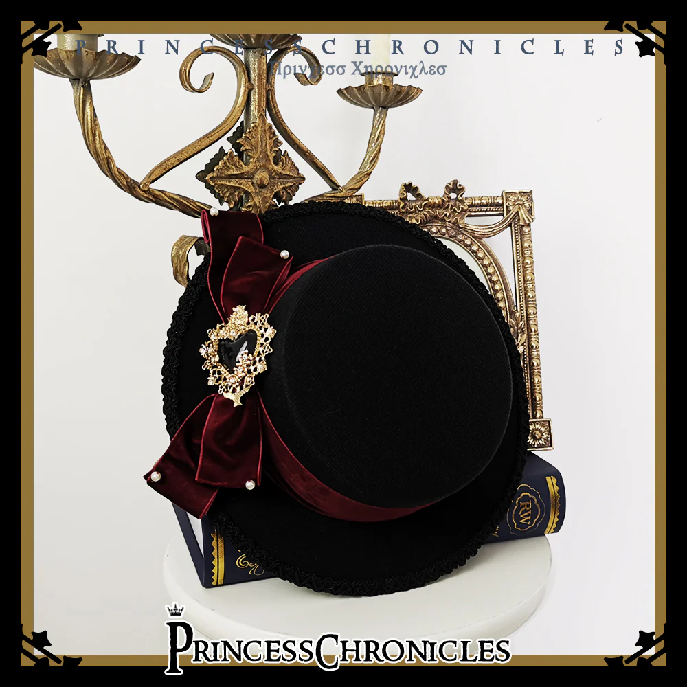 Elegant Lolita Bow Flat Bonnet Handmade - Image 14