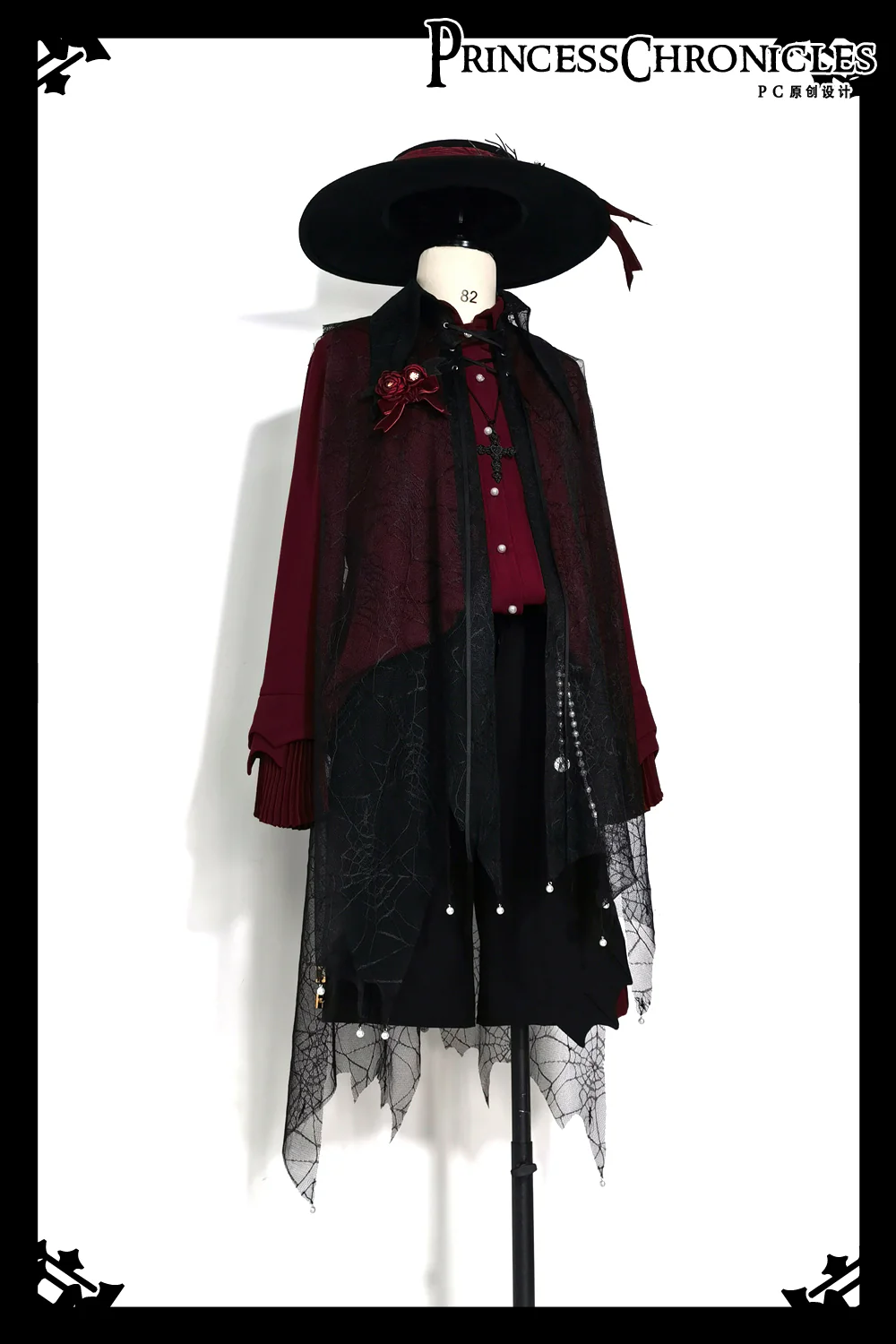 Floating Phantom - Gothic Ouji Lolita Sheer Cape - Image 5