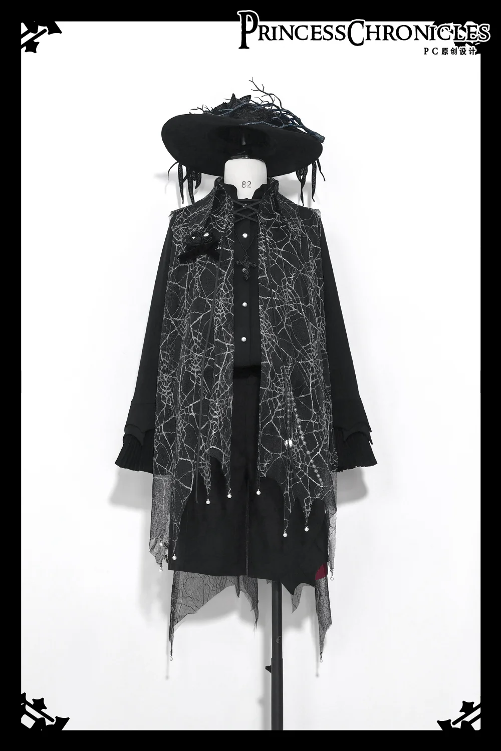 Floating Phantom - Gothic Ouji Lolita Sheer Cape - Image 7