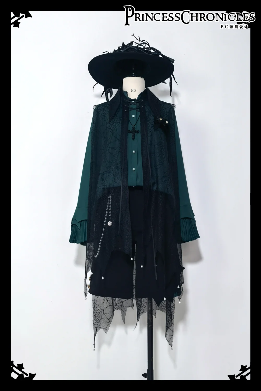 Floating Phantom - Gothic Ouji Lolita Sheer Cape - Image 8