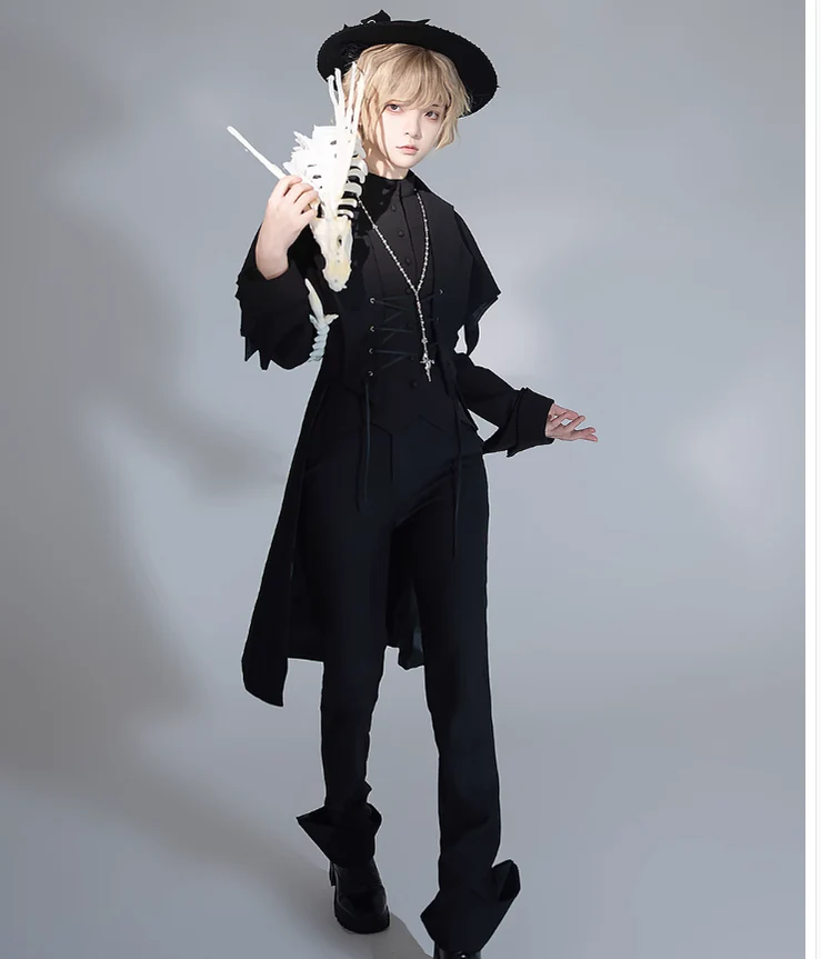 Yan Ye - Gothic Lolita Cross Shaped Rose Necklace - Image 11