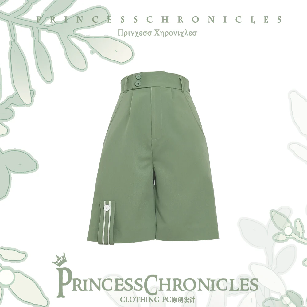 Limited Flowering Time - Ouji Lolita Green Prince Shorts - Image 21