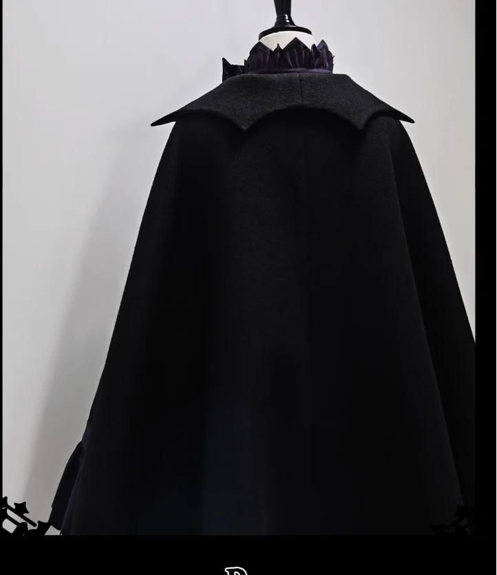 Ouji Lolita Prince Black Bow Cloak - Image 12