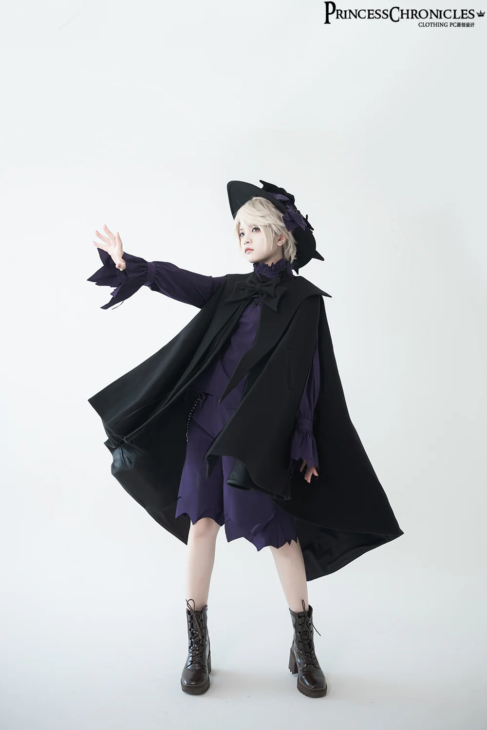 Ouji Lolita Prince Black Bow Cloak - Image 3