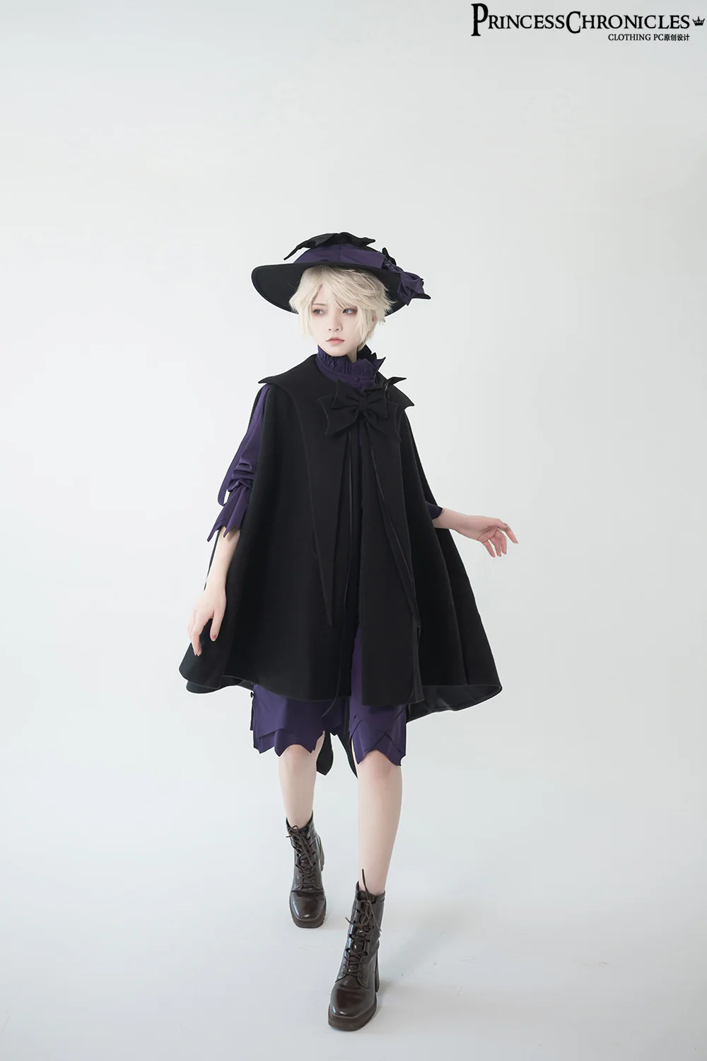 Ouji Lolita Prince Black Bow Cloak - Image 4