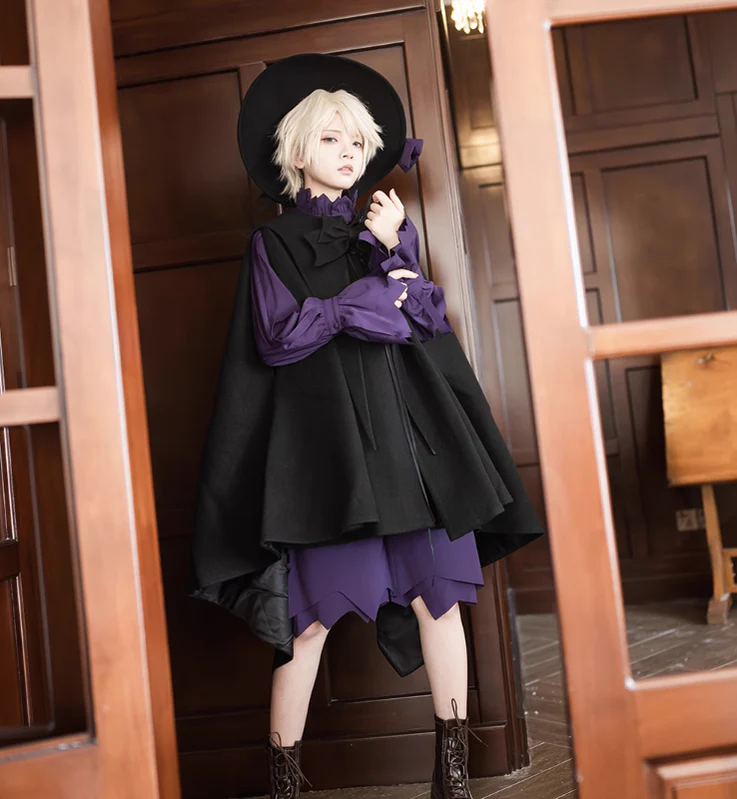 Ouji Lolita Prince Black Bow Cloak - Image 7