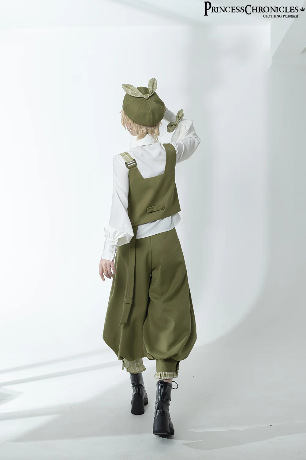 Secret Morning Paper - Ouji Lolita Shirt, Matcha Green Capri Pants - Image 9