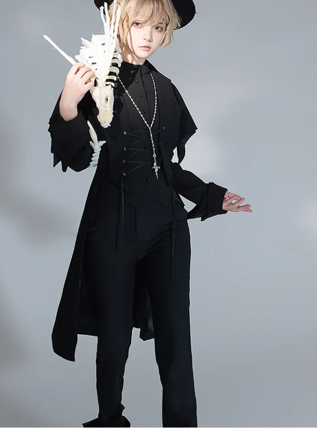 Yan Ye - Swallowtail Ouji Lolita Long Vest - Image 4