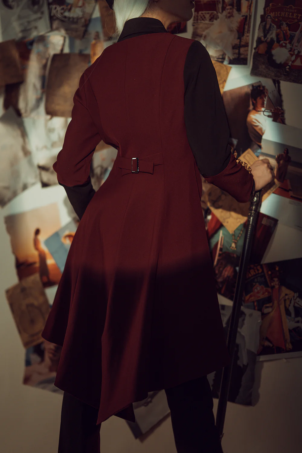 Red and Black - Retro Ouji Lolita Handsome Black Pants - Image 2