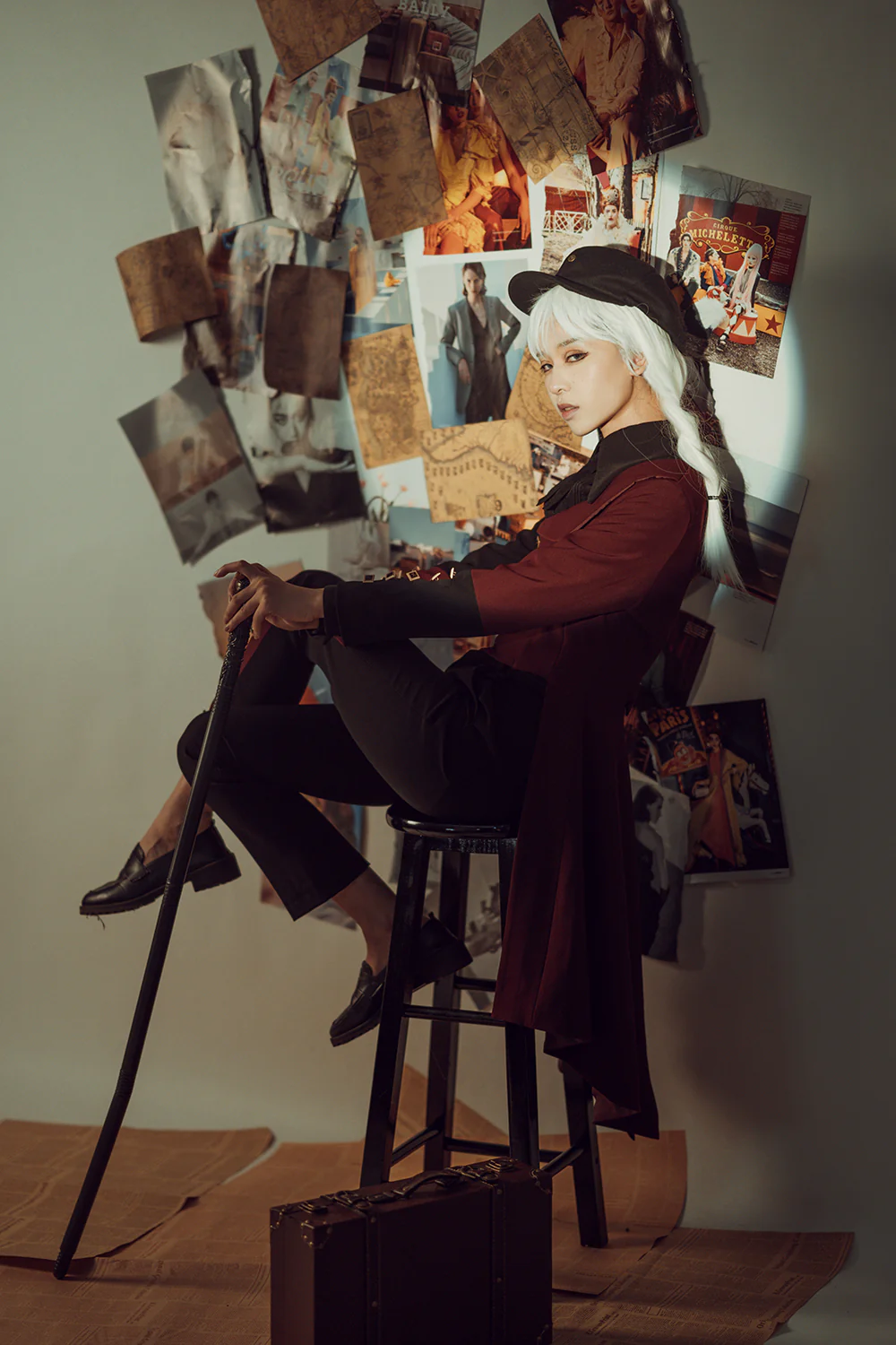 Red and Black - Retro Ouji Lolita Handsome Black Pants - Image 22