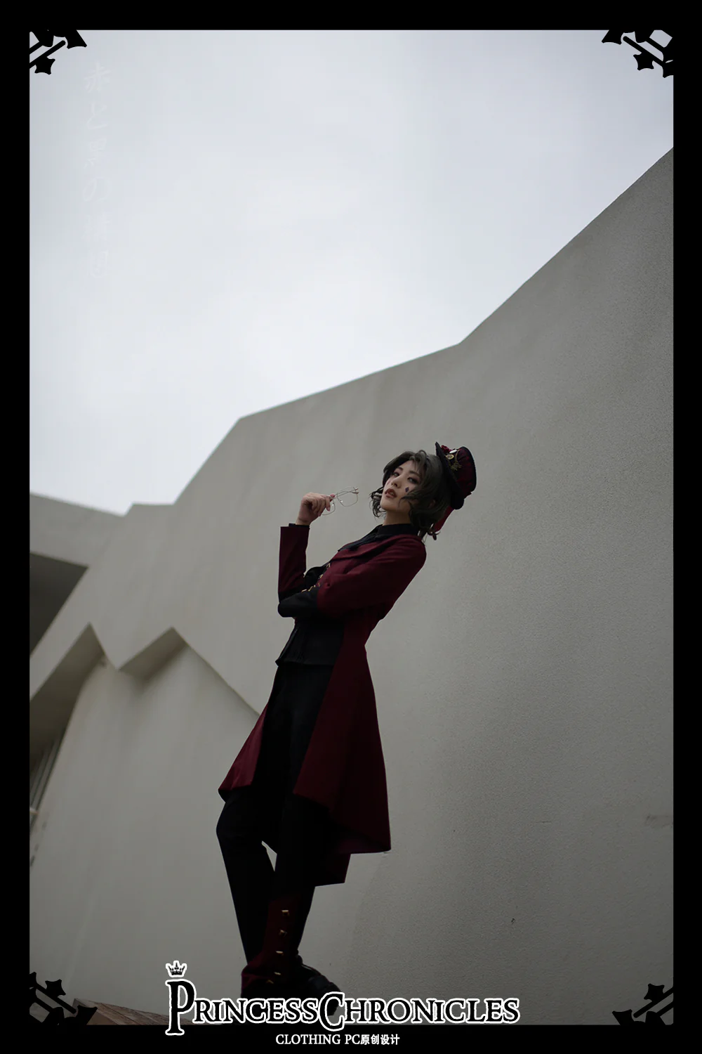 Red and Black - Retro Ouji Lolita Handsome Black Pants - Image 25
