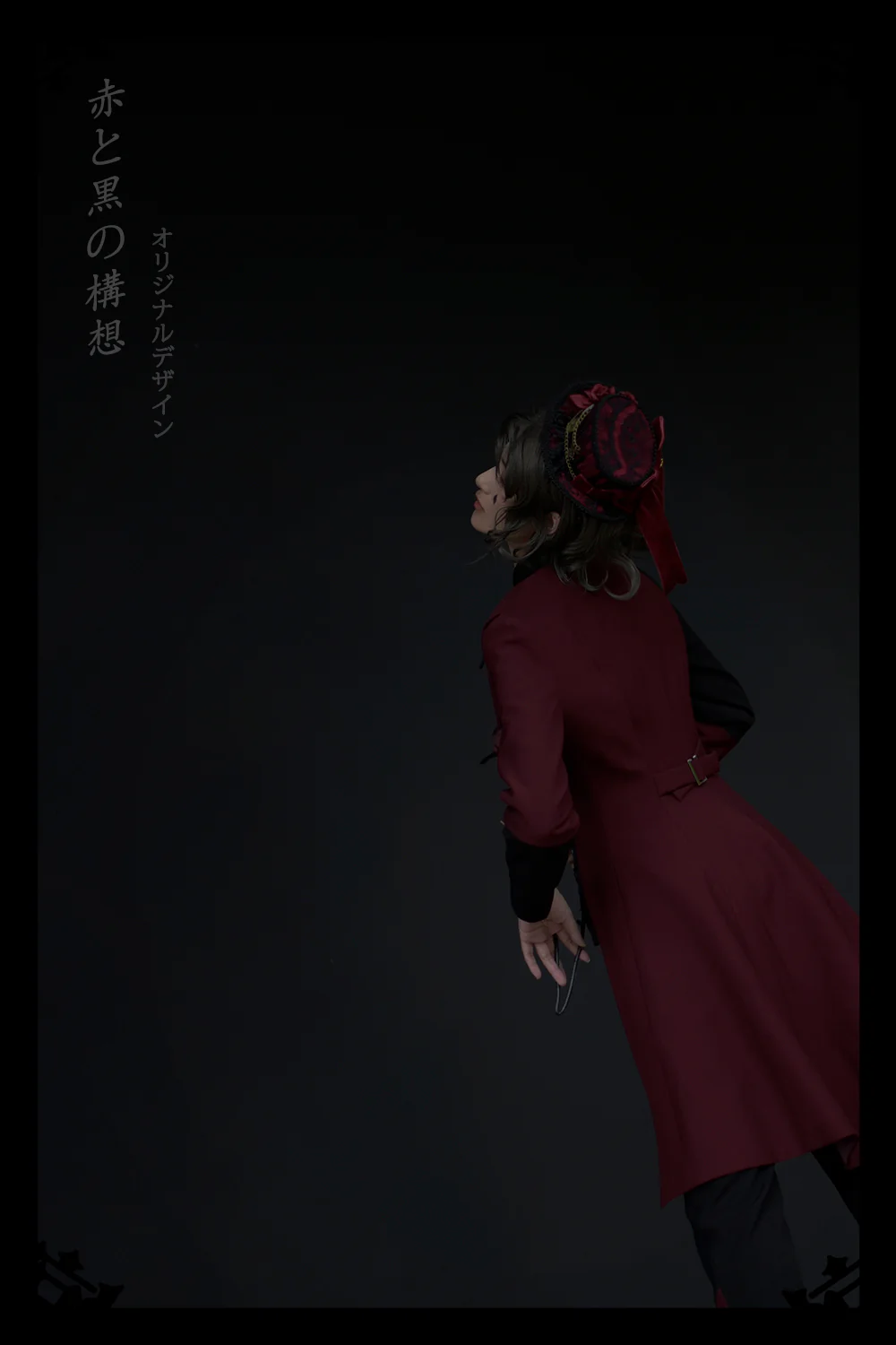 Red and Black - Retro Ouji Lolita Handsome Black Pants - Image 26