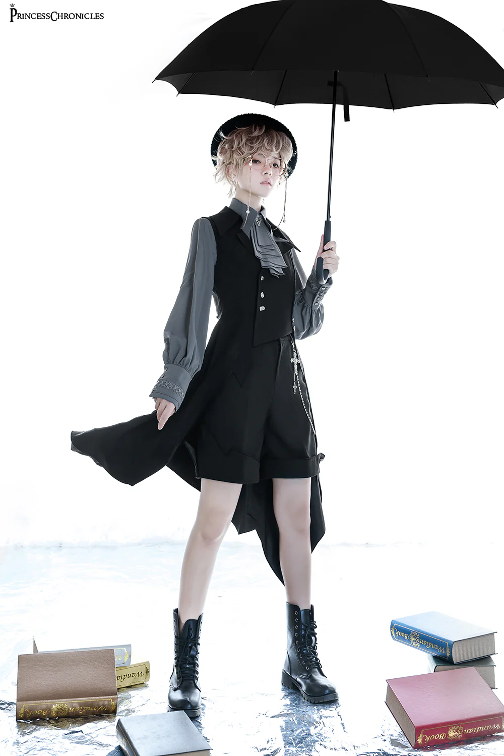 Red Shadow - Irregular Ouji Lolita Prince Vest - Image 10
