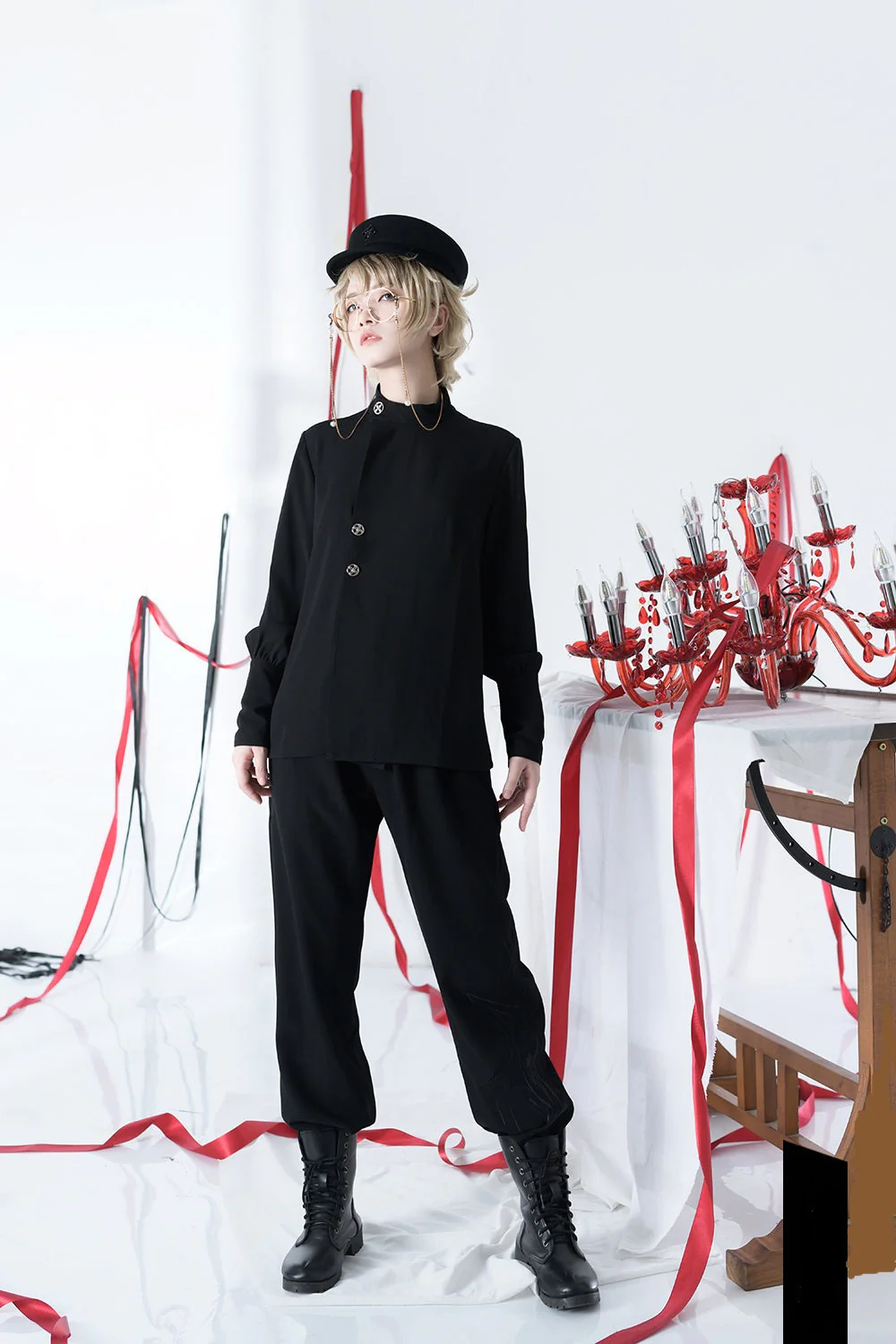 The Stars Change - Stand Collar Ouji Lolita Blouse - Image 10