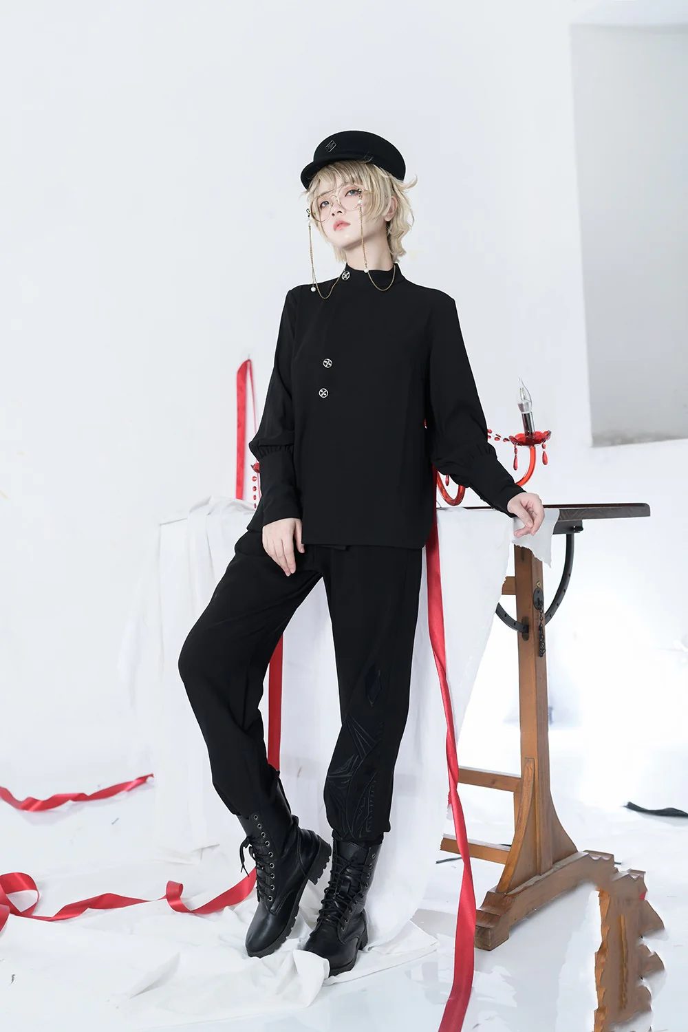The Stars Change - Ouji Lolita Embroidery Brolita Trousers - Image 13