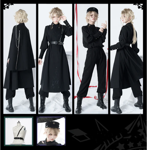 The Stars Change - Ouji Lolita Embroidery Brolita Trousers - Image 5