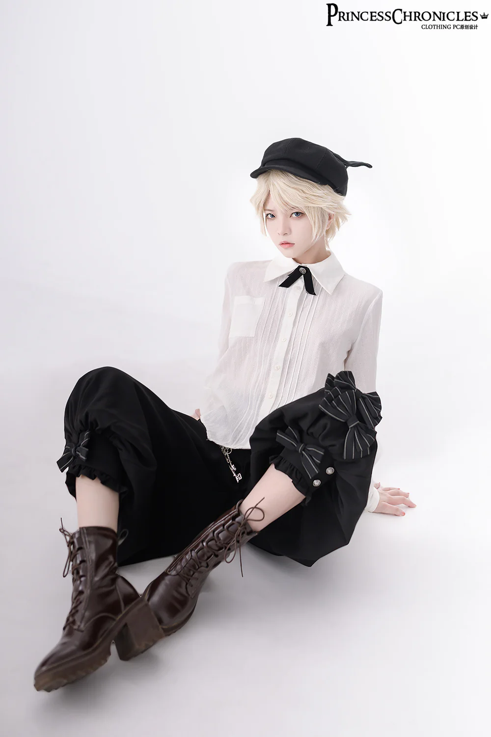 Vintage Kawaii Bow Lolita Beret - Image 8