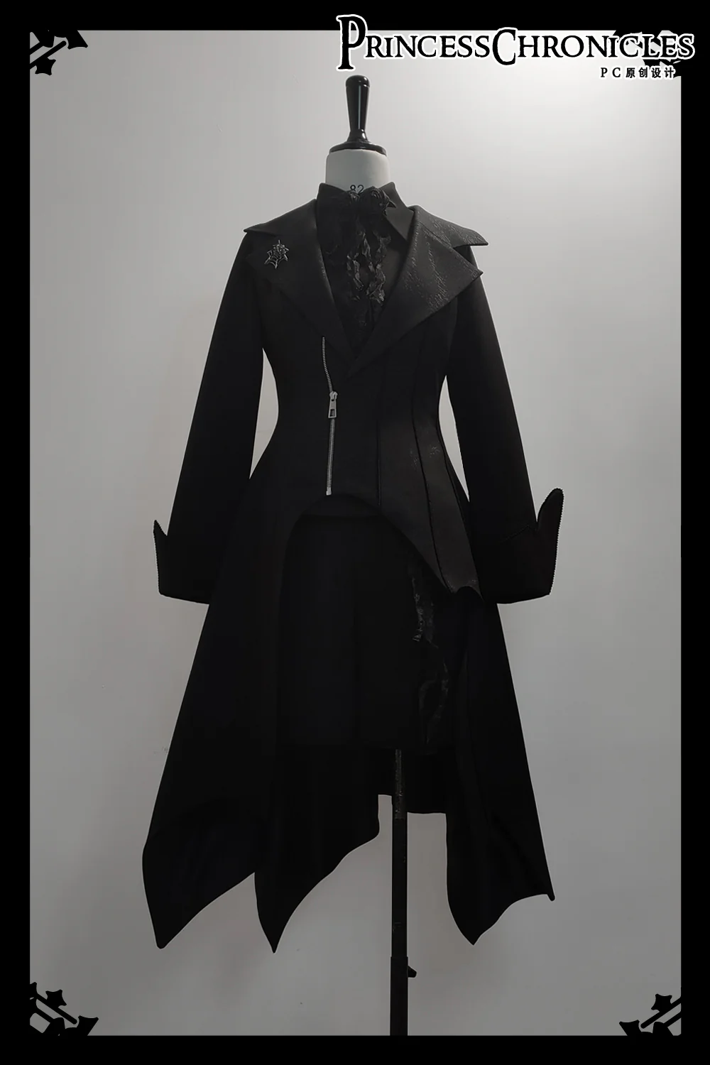 Wind - Ouji Lolita Black Long Vest - Image 25