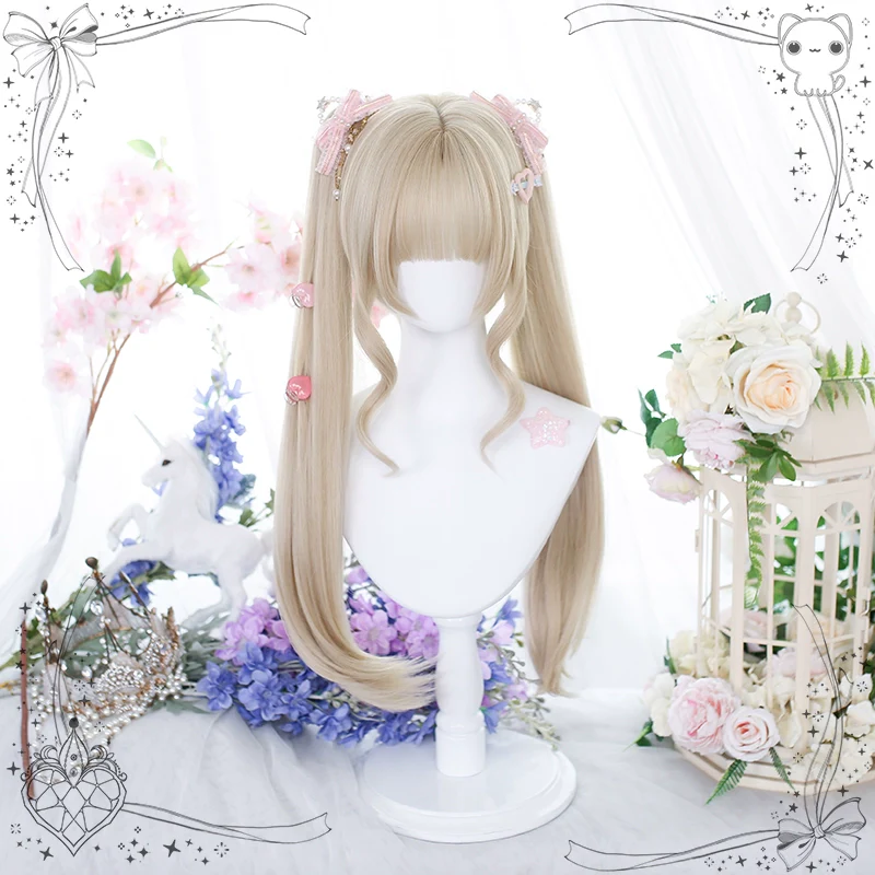 Dalao Home - Princess Lolita Blonde Wig with Ponytails