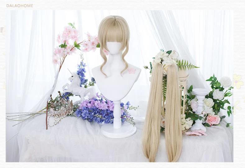 Dalao Home - Princess Lolita Blonde Wig with Ponytails - Image 9