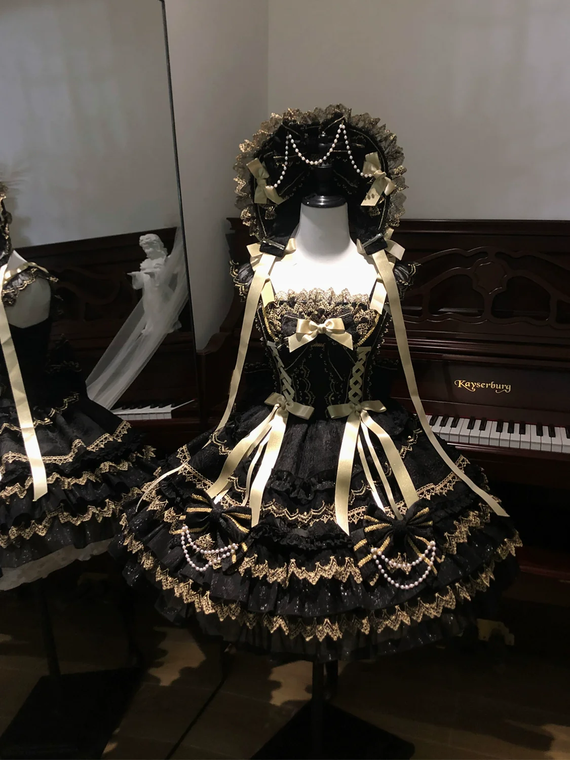 Hanguliang - Gilded Memories - Princess Lolita Jumper Dress, Tiered Ruffles - Image 10