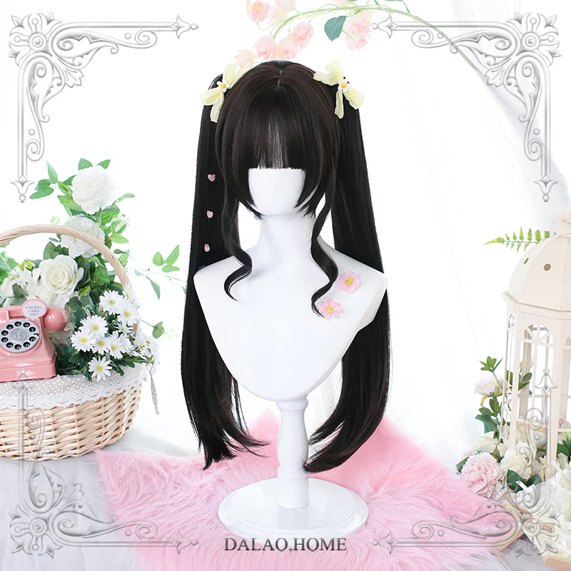 Dalao Home - Princess Lolita Ponytail Long Straight Blonde Wig - Image 11
