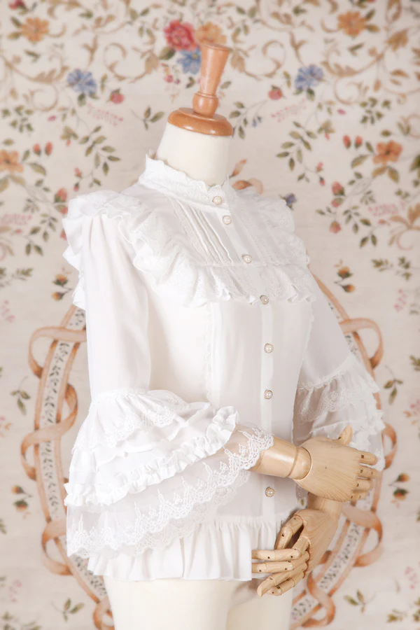 Princess Sleeves Slim Lolita Blouse - Image 3