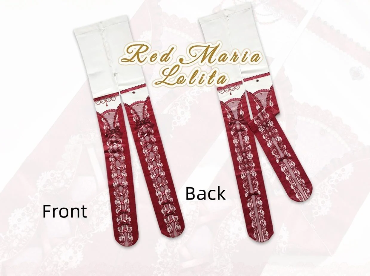 Red Maria - Printed Lolita Pantyhose, Multiple Colors - Image 6