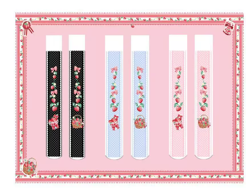 Strawberry Chef - Printed Old School Lolita Dress, Detachable Bows - Image 32