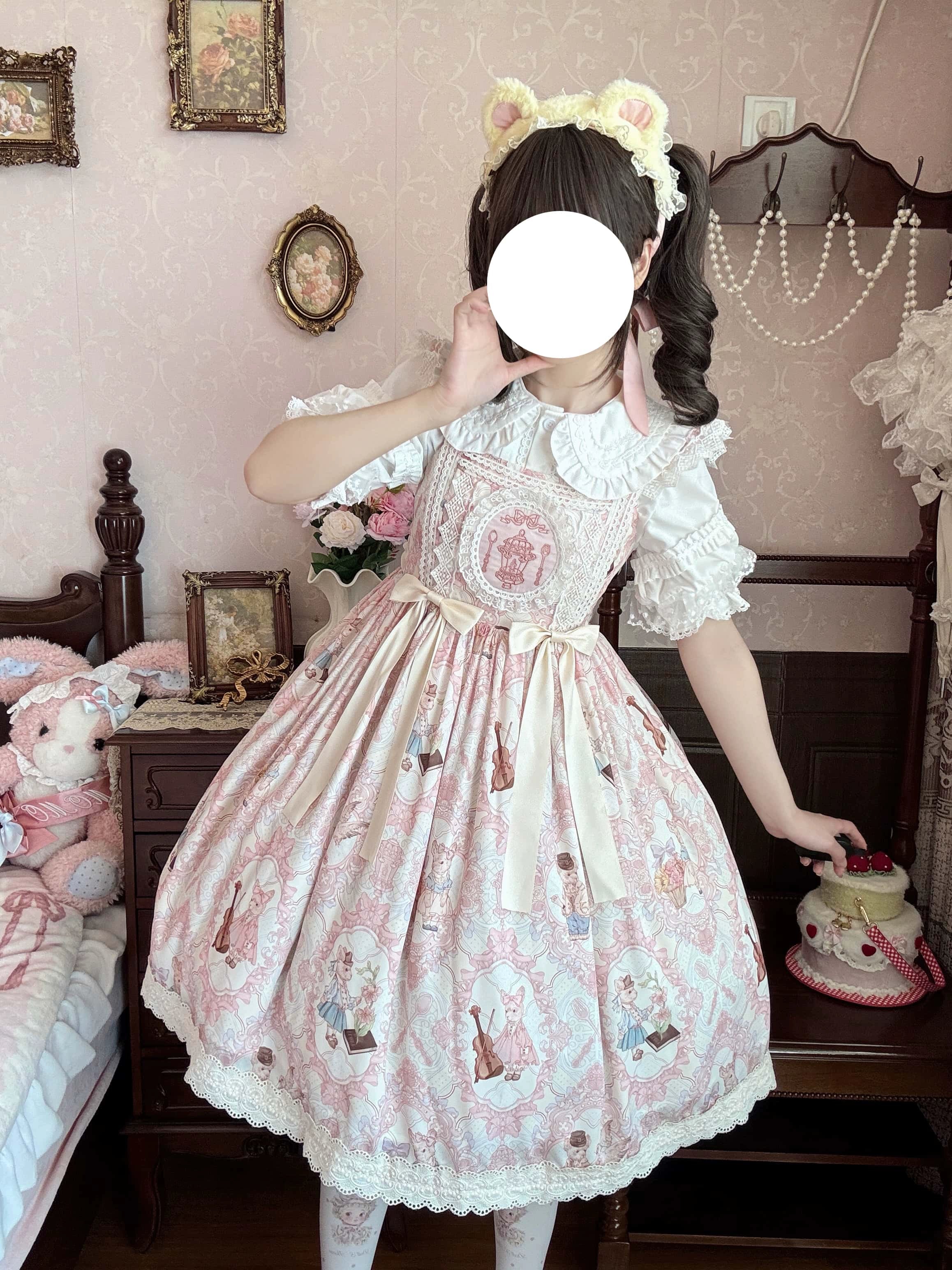 Suiyi - Candy Party - Printed Sweet Lolita JSK, Peter Pan Collar Shirt - Image 2