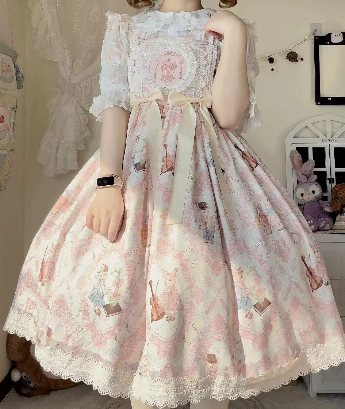 Suiyi - Candy Party - Printed Sweet Lolita JSK, Peter Pan Collar Shirt - Image 4