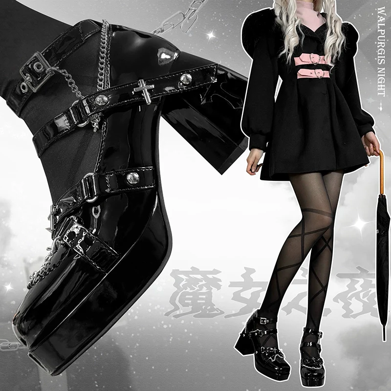 Witch's Night - Punk Lolita Heels Y2K Elegant Lolita Shoes - Image 4