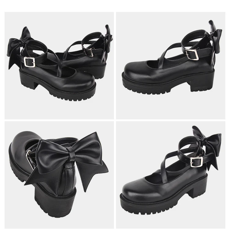 Angelic Imprint - Punk Lolita Black Platform Shoes - Image 5