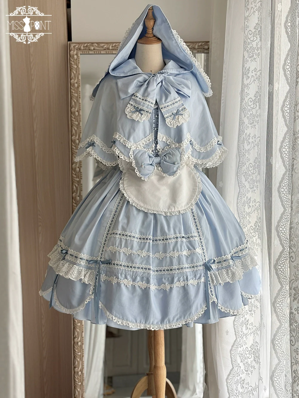 Vintage Petal Rabbit - Pure Cotton Kawaii Lolita Cape With Rabbit Ear Hood - Image 22