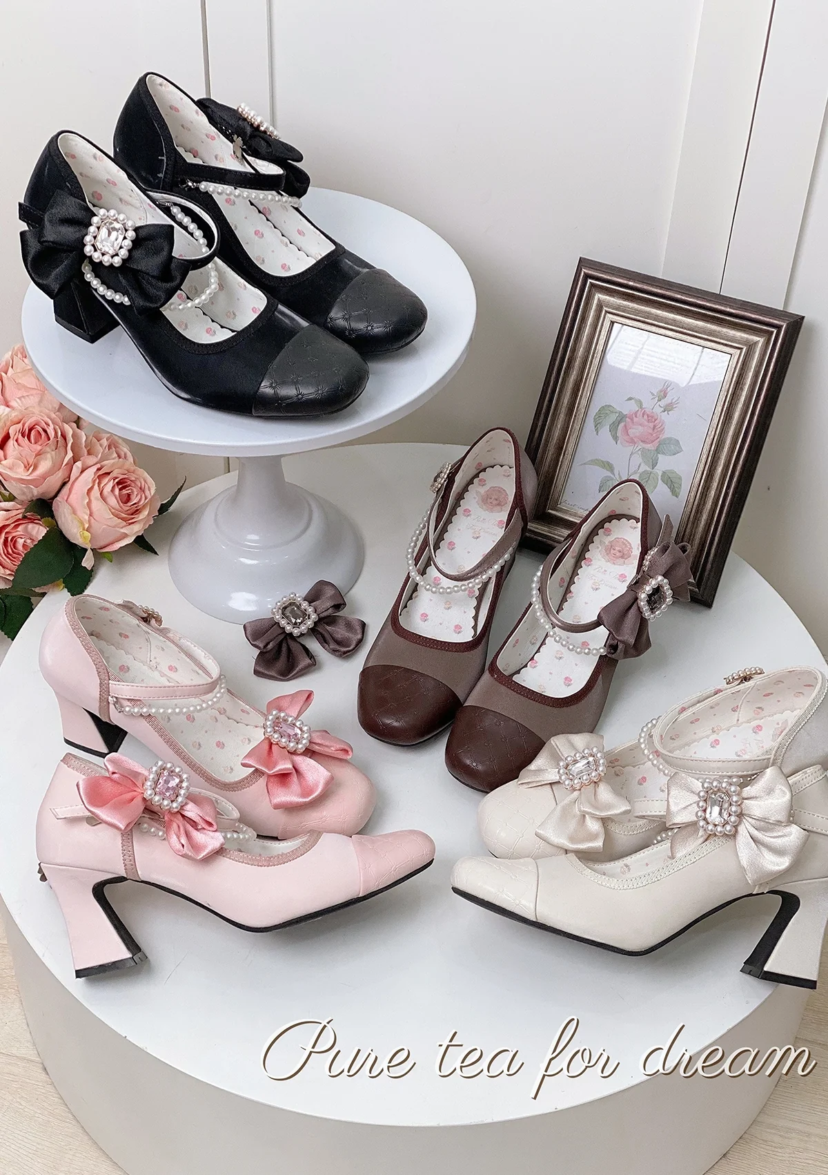 Transatlantic Love Poem - Sweet Elegant Lolita Mid-Heel Daily Shoes