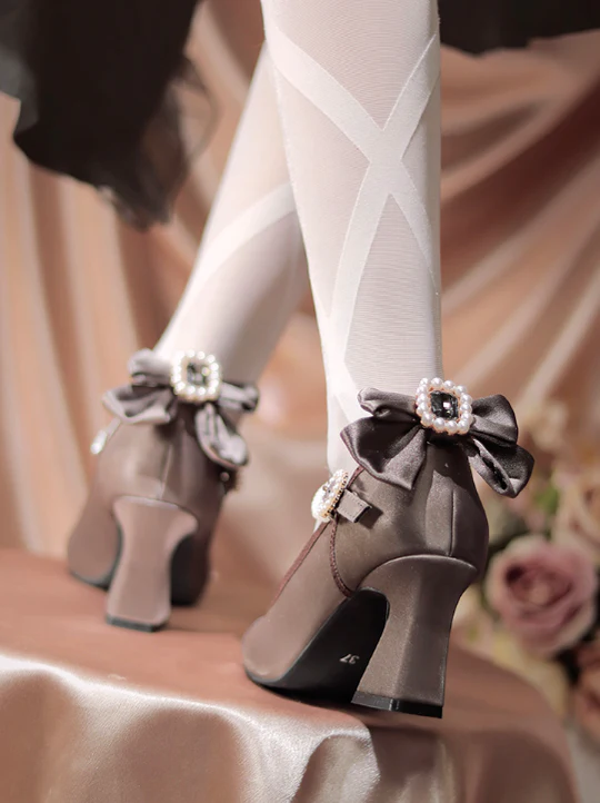 Transatlantic Love Poem - Sweet Elegant Lolita Mid-Heel Daily Shoes - Image 10