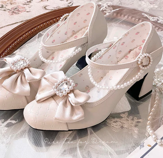 Transatlantic Love Poem - Sweet Elegant Lolita Mid-Heel Daily Shoes - Image 21