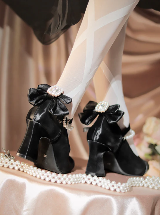 Transatlantic Love Poem - Sweet Elegant Lolita Mid-Heel Daily Shoes - Image 5