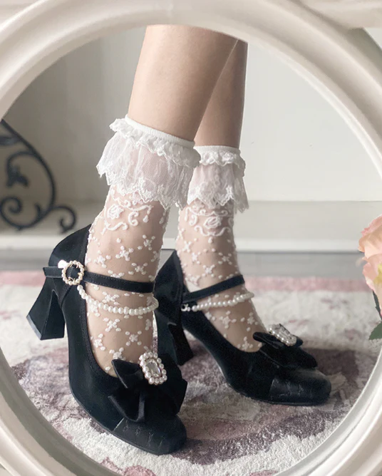 Transatlantic Love Poem - Sweet Elegant Lolita Mid-Heel Daily Shoes - Image 6