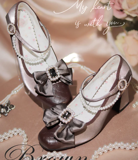 Transatlantic Love Poem - Sweet Elegant Lolita Mid-Heel Daily Shoes - Image 8