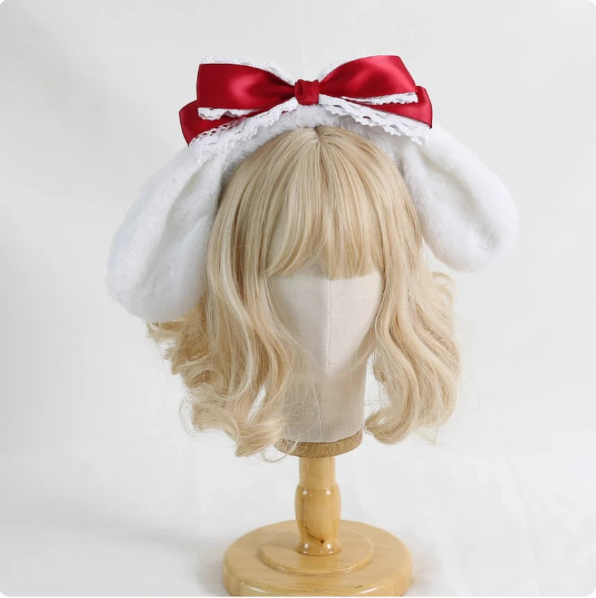 Kawaii Lolita Cinnamoroll Plush Handmade Hairband - Image 2