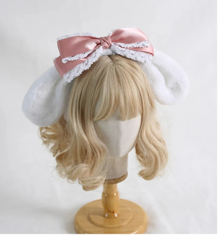 Kawaii Lolita Cinnamoroll Plush Handmade Hairband - Image 6