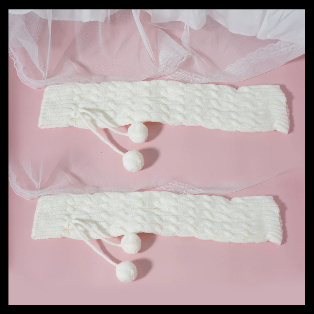 Kawaii Lolita Fluffy Rabbit Ears Leg Warmer - Image 7