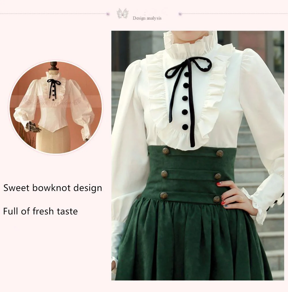 Magic Academy - Retro Elegant Lolita Blouse and Skirt Set - Image 12